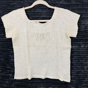 Crochet Handmade Women Cap Sleeve Top 2025 coquette, cottage core, Coastal‎